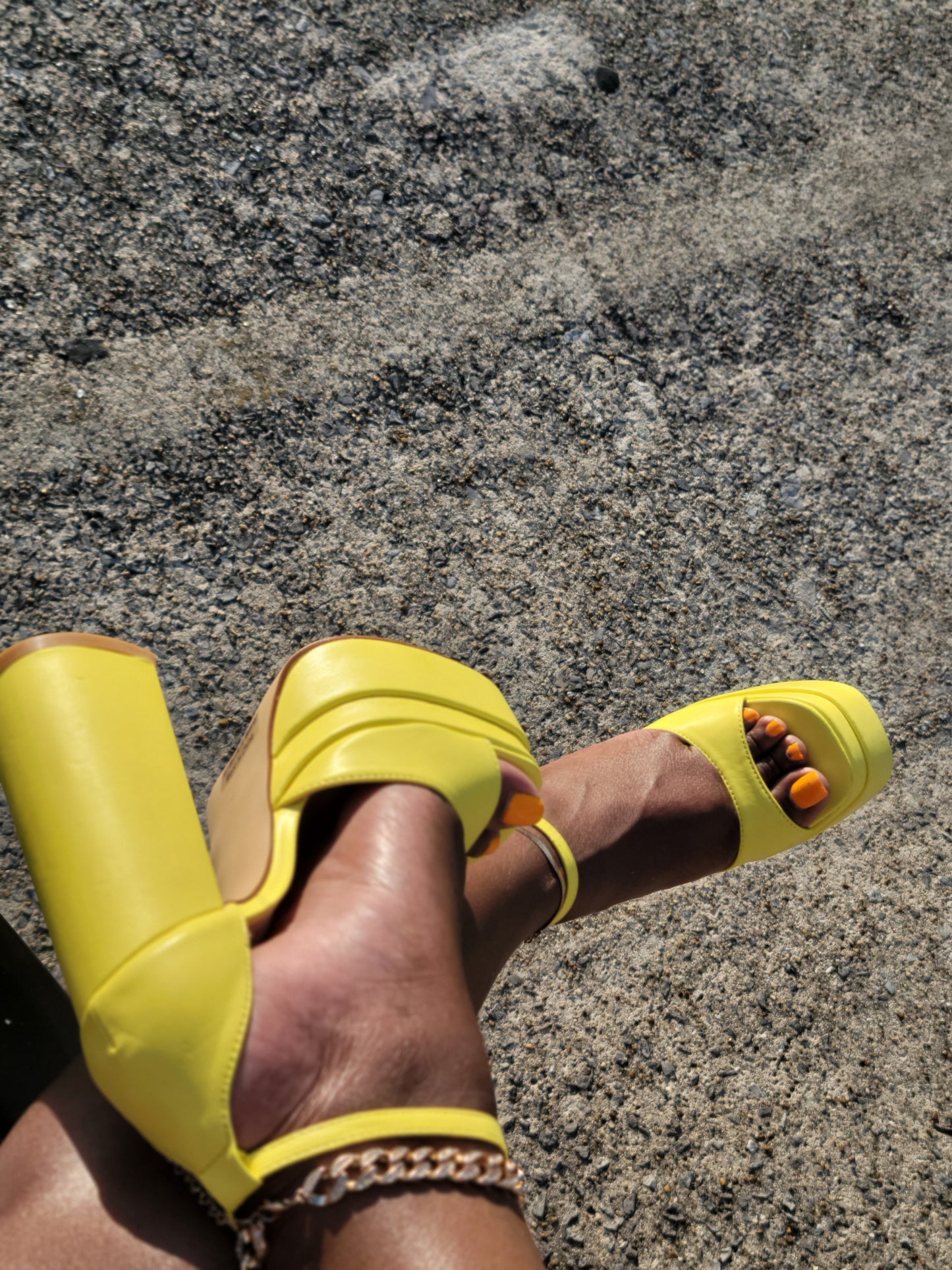 "Bumble Bee" Chunky Heel