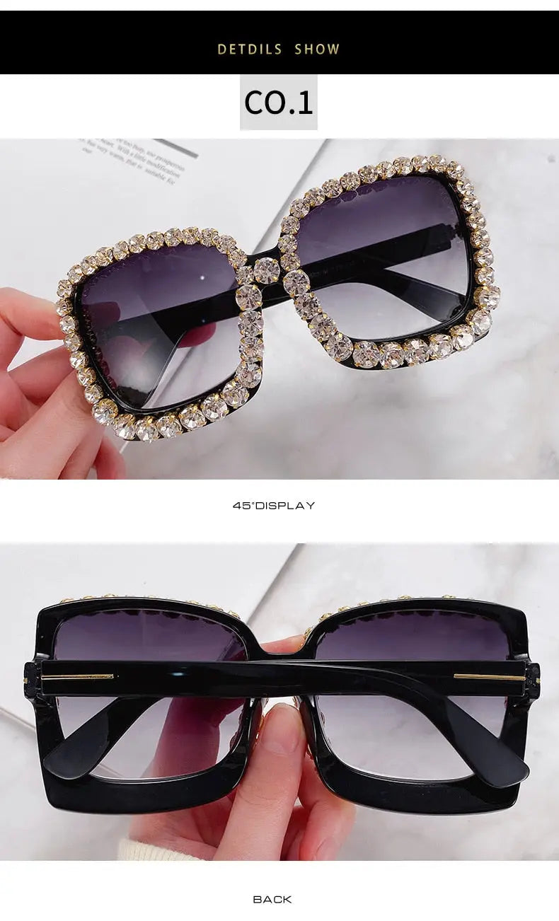 "Blockin" SunglassesExperience luxury like never before with our stunning Blockin Sunglasses adorned with sparkling diamonds. These oversized sunglasses feature a unique square frame thsunglassesK Monae'sK Monae's"Blockin" Sunglasses