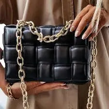 "Exclusive" HandbagThis Big Square Quilted Cross Body Bag boasts a stylish double-chained purse of standard proportions.HandbagsK Monae'sK Monae's"Exclusive" Handbag