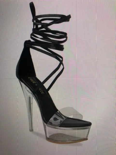 "Strut Her" HeelClear heels with straps. 
Great for a night out.
True to size.HeelsK Monae'sK Monae's"Strut